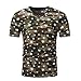 Produktbild Herren Shirt, Camouflouge Gedruckt V-Neck Regular Sweatshirt Sportswear T-Shirt Top Blouse Muscle Shirt (M, Armeegrün)