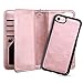Produktbild iPhone 6S Plus Hülle, Coolden® 9 Kartenfach Leder Hülle 2 in 1 Brieftasche Leder Handyhülle mit Kartenfächer Karte Halter Abnehmbar Flip Design für iPhone 6 Plus Schutzhülle iPhone 6S Plus Ledertasche Rosegold