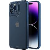 BUFF LABS iPhone 14 Pro Max Hybrid Corner Kılıf Lens Koruyucu Kamera Pencereli Standlı Kapak (Mavi)