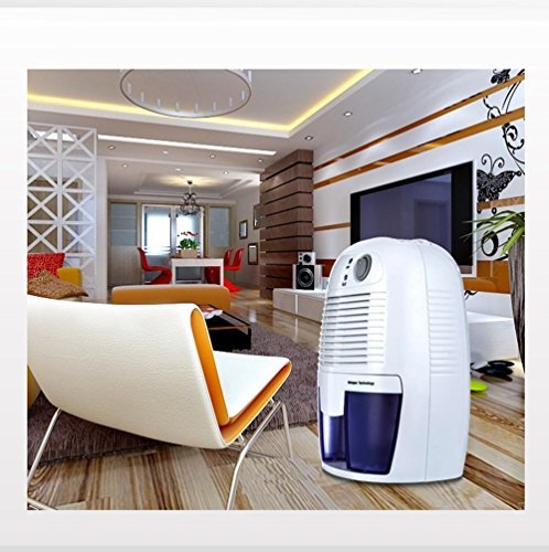 Mini Luftentfeuchter, HoLife Elektrischer Raumentfeuchter Lufttrockner 500ml Kapazität(Max.250ml/Tag) Kompakter und Tragbarer Dehumidifier mit LED Anzeige Bautrockner für Schlafzimmer, Büro, Badezimmer, Kinderzimmer, Küche, Garage,WC, usw. - 6
