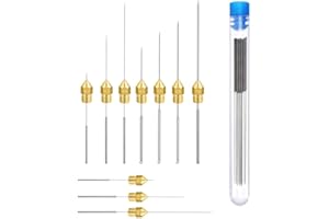 Hailege Zestaw 10 igieł do drukarki 3D, 0,15, 0,2, 0,25, 0,3, 0,35, 0,4, 0,5, 0,6, 0,8, 1,0 mm, zestaw do czyszczenia dysz ze stali nierdzewnej