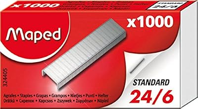 Maped agrafes 24/6, zinguées, boîte de 1000 agrafes - 324405