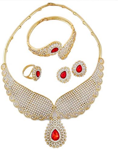 Fashion Jewelry Sets African Pedant Costume Necklace Fashion Charms Bracelet Women 24k Dubai Gold Plated Accessory