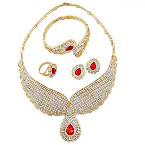 Fashion Jewelry Sets African Pedant Costume Necklace Fashion Charms Bracelet Women 24k Dubai Gold Plated Accessory