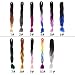 UQ 24" 1PC Two Tone Colors Black Light Grey Ombre Braiding Hair Synthetic Fibers Extension 100g