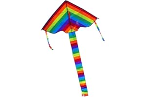 DemiawakingIT Aquilone per Bambini e Adulti Aquilone Triangolo Arcobaleno Giocattoli all'aperto
