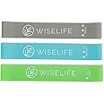Wiselife Professional Latex Resistance Mini Band - (Set of 3) | 48x4 inch |100% Natural Latex Resistance Band | for Warm-Up, Stretching,Cardio,Home Fitness,Exercise,Gym Workout, Physiotherapy & Yoga