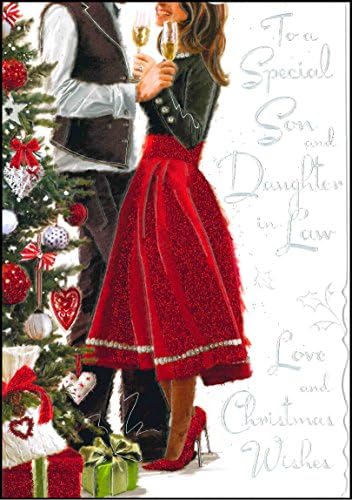 JONNY JAVELIN 'TO A SPECIAL SON AND DAUGHTER IN LAW' CHRISTMAS CARD - X160041
