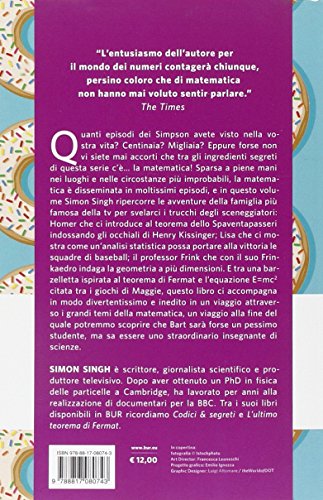 Book's Cover of La formula segreta dei Simpson. Numeri, teoremi e altri enigmi