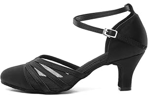 YKXLM Mujeres&Niña Zapatos Latinos de Baile Zapatillas de Baile de salón Salsa Tango Bachata Vals Moderno Performance Práctica Calzado de Danza,ESYCL189
