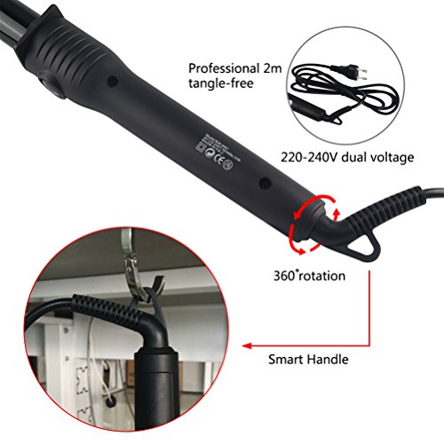 lockenstab ,CoFashion Professioneller 4 in 1 Multifunktions Austauschbare Lockenwickler-Set, Keramik Turmalin Spirale Lockenwickler Konische Curling Eisenstab , digitale LCD-Anzeige Temperaturregelung - 8