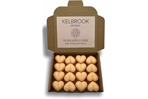 KELBROOK AROMAS Wax Melts - Sandalwood and Cedar | 16 Pack | Strong Scented | Made in The UK | Plastic Free | Vegan