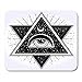 Produktbild HOTNING Gaming Mauspads All Seeing Eye is on The Crossing of Two Traingles with Starnight Sky in Each New 11.8"x 9.8" Decor Office Computer Accessories Nonslip Rubber Backing Mousepad Mouse Mat