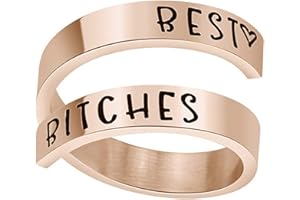 Kucheed Anelli Regolabili, Gioielli Ispirati All'anello Sono Abbastanza Inciso,Anello di Torsione a Spirale in Acciaio Inossidabile,Regali di Laurea di Compleanno per Donne Uomini