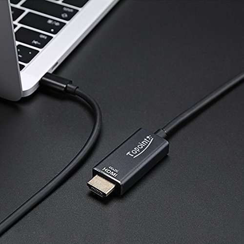 Typ C HDMI Kabel (5.9ft / 1.8m), Topoint Ultra HD 4K USB 3.1 Typ C (Thunderbolt 3 kompatibel) HDMI-Kabel für das Jahr 2016 Macbooks 2015 Macbook 12 “, Chromebook , Lenovo - 6