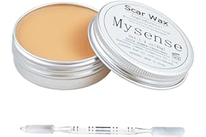 Mysense Scar Wax Kit SFX Make Up Special Effects Fake Molding Wound Skin Wax Body Paint Halloween Set Fake Nose Stage Zombie Cosplay Costume SFX Makeup with Spatula,1.4Oz(40g)