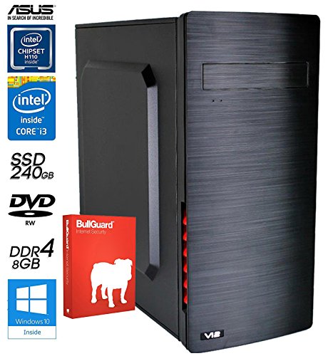 SNOGARD Office Line Business PC | 7th Generation Intel Core i3-7300 Prozessor, Intel HD 630 Grafik, 8GB DDR4 RAM, 240GB SSD Festplatte + DVD±RW • Home Office & Multimedia Desktop Computer (OfficeLine i3-7300-SSD W10Pro Kaby Lake)