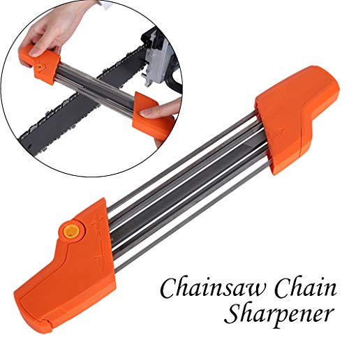 FENSIN Easy File 2 en 1 Affûteuse de chaîne pour tronçonneuse 5 / 32P 4.0mm Outil de meulage pour chaîne Tronçonneuse pour chaîne Tronçonneuse Manuelle Unité d'outil d'affûtage pour chaîne