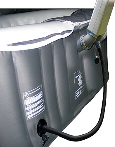 PureSpa Aufblasbarer Whirlpool / Jacuzzi mit Heizfunktion (bis 42°C ), Selbstaufblasend, In- und Outdoor Spa Pool,158x158cm, 108 Massagedüsen, 650 Liter, für 4 Personen, inkl Bodenmatte und Abdeckplane - 7