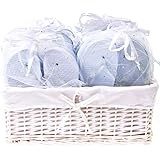 Zohula Wei&szlig; Hochzeit Flip Flops Zehentrenner Premium-Partypaket - 20 Paare Ungleich gr Flip-Flops Inklusive Weidenkorb Pr&auml;sentation