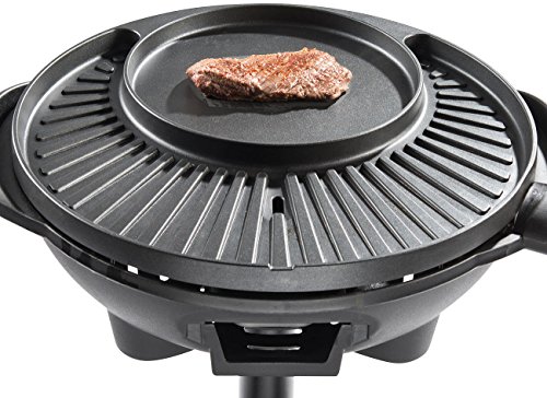 Rosenstein & Söhne 5in1-Elektro-Kugelgrill mit Temperaturregler und Zubehör, 1.500 W - 6