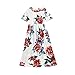 Produktbild Mode Kleinkind Baby Mädchen Kind Blumendruck Prinzessin Party Kleid Outfits Kleidung