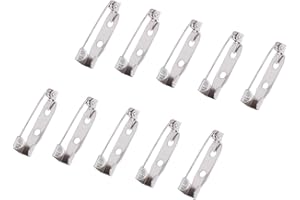 Cutefly SODIAL(R) Lot de 50 Broches de Fermeture de sécurité 20 mm, 20 mm, Métal Fer, sans Pierre.