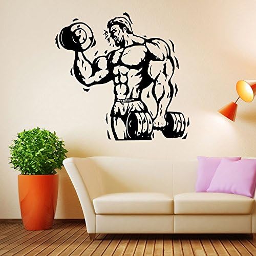 Wddwarmhome Personality Dumbbell Fitness Wall Stickers Bedroom Room Decoration Wall Stickers Gym Wall Stickers Wall Stickers