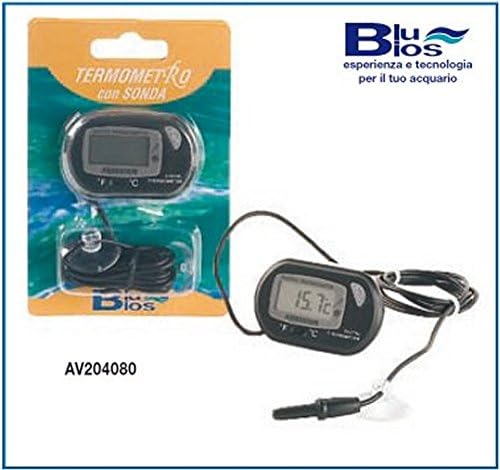 Blue BIOS Digital Thermometer with Probe for Aquarium and Terrarium