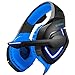 Produktbild Gaming Headset Professional Stereo USB Gaming Kopfhörer mit LED Leuchten für PS4 PC Xbox One Laptop Mobiltelefone Handy (K1-A, Blau)