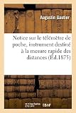 Image de Notice sur le télémètre de poche, instrument destiné à la mesure rapide des distances
