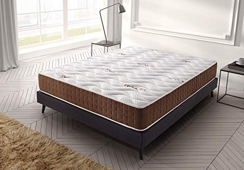 Living Sofa Matelas 140x190 cm Visco Ergo Anatomique - Épaisseur 19 cm - Double Face réversible - Mousse H.R - Système Triple Couche - 7 Zones de Confort - Indépendance de Couchage