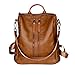 Price comparison product image Ladies Backpack PU Leather Fashion Backpack Travel Casual Detachable Reversible Reversible Ladies Shoulder Bag Brown