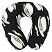 Magasin Mustache Hat Printed U-Shaped Memory Foam Travel Neck Pillow - 12"x12", Black RS.999.00