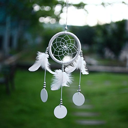 SOLEDI Dreamcatcher Traumfänger Glücksbringer aus der schönsten Geschichten in der amerikanischen indischen Mythologie Weiß