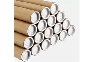 Sunrise Packaging 25 x A3 Heavy Duty Postal Tubes for Secure Shipping – [Size 330mm x 50mm] – Protect Art, Posters, and Documents- Sturdy Reusable Tubes with End Caps