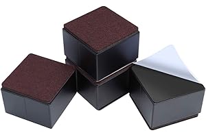 Ezprotekt Rehausseur de Meubles en Acier Carbone de 1.96", Rehausseurs de Lit en Acier Carbone 3.15", Rehausseurs de Meubles pour Meubles Hauteur 1.96",Carré Noir
