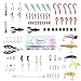 Produktbild ENKEEO 106 Stücke Kunstköder Spinner-Set Angelköder Wobbler-Set mit Jighaken, Spinnerbaits, Schere und Weitere Zubehörteile