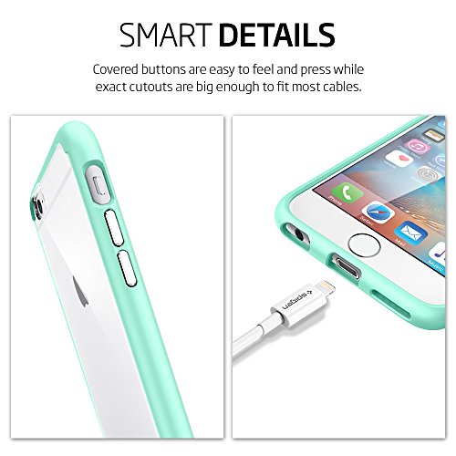 iPhone 6S Plus Case, Spigen Â® [AIR CUSHION] iPhone 6S Plus Case Bumper **NEW** [Ultra Hybrid] [Mint] Clear back panel + TPU bumper for iPhone 6S Plus (2015) - Mint (SGP11647)