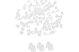 JITNGA Paquete De 200 Topes De Silicona Transparente para Pendientes, Cierres De Plástico Seguros Y Cómodos para Pendientes