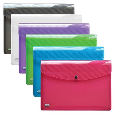 Elba Lot de 5 porte-documents en plastique avec fermeture à pression - Elba Hawai 400031402