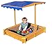Produktbild Sandkasten mit verstellbarem Dach inkl. Bodenplane, Sitzecken, lasiert, UV Schutz 80