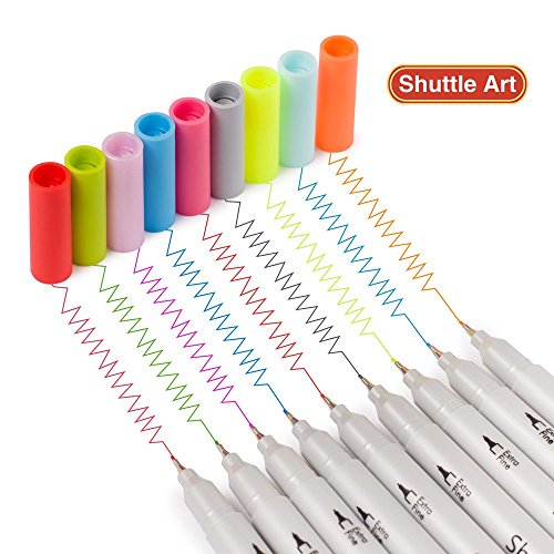 Schuttle Art Pinselstifte 56 Art von Farben Brush Pen Set Filzstifte mit zwei Spitzen Pinselspitze mit Fineliner 0.4mm Kunst Stifte Set für erwachsene Malbuch - 5