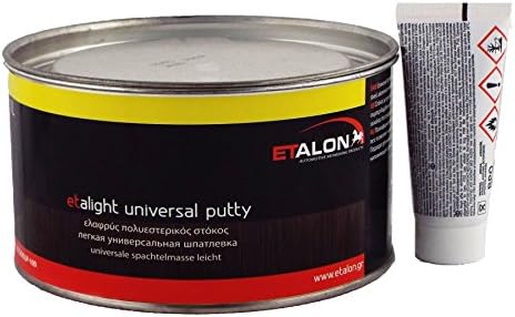 Etalon Etalight 1L Beige Lightweight Universal 2K Putty Filler + Hardener Substrates Polyester laminates/Steel/Galvanized steel/Aluminium/2 component acrylic primers/Old paint coating