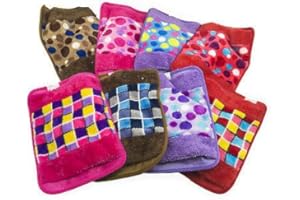 AMAPOLAS Borsa Acqua Calda Elettrica in Morbido Tessuto con Tasche Scaldamani - Colorazioni Casuali