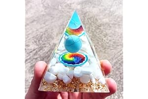 ycyingcheng Crystal Pyramid Stones Crystals, Healing Crystal Gifts Meditation Gifts Spiritual Gifts, Chakra Healing Crystals Pyramid Positive Energy Generator Orgonite Pyramid Protection, 6cm