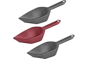 Westmark Back-/Abwiege-/Abfüllschaufel-Set, 3tlg., Füllvolumen: je ca. 55 ml, Kunststoff, Halvar, Anthrazit/Rot, 90892270