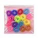 16 pcs Mixed Colour Plastic Telephone Line Hair Elastics Scrunchie Girl's Women's Hair Accessory