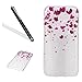 Produktbild Galaxy A5 2017 Hülle,Samsung A5 2017 Silikon Hülle,Leeook Ultra Dünn Flexibel Transparent Silikon Bumper Schale Rückseite Handyhülle Schutzhülle Schön Pink Liebe Herz Durchsichtige TPU Crystal Clear Case Backcover Tasche Etui für Samsung Galaxy A5 2017 + 1 x Schwarze Eingabestift-Pink Liebe Herz