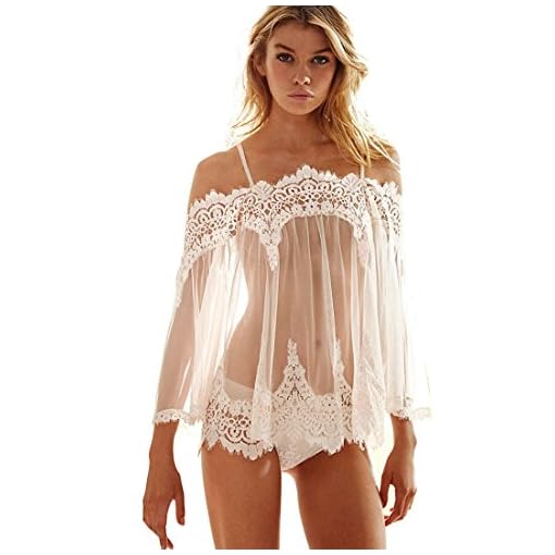 Amlaiworld-Pigiami-da-DonnaLace-Intimo-babydoll-abiti-da-notte-pizzo-G-String